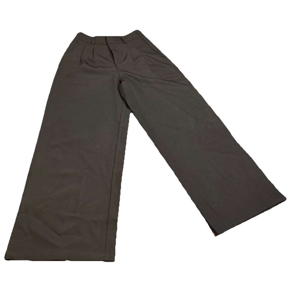 NWT NiMin Women's Wide Leg‎ Black Dress Pants Size S High Waist Trousers